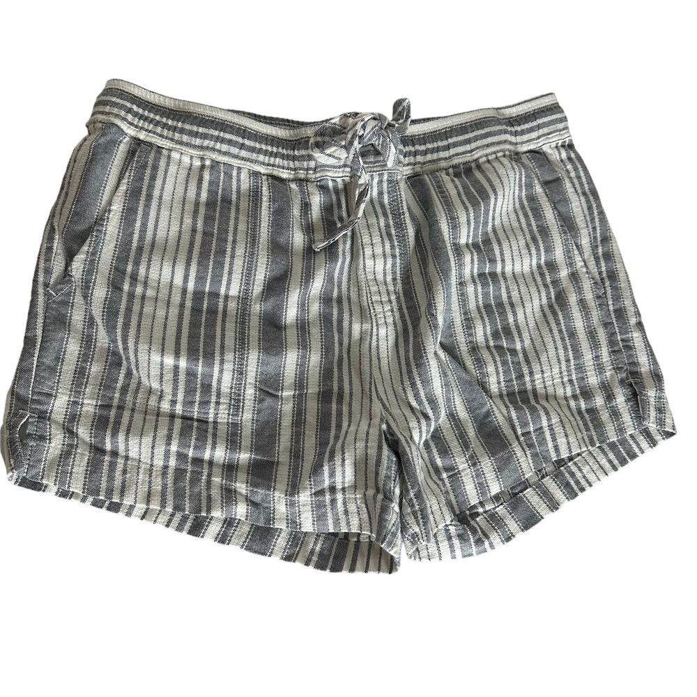 Sanctuary Women's Blue White Striped Drawstring Shorts Size Medium Coastal